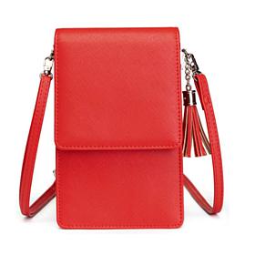 Vegan Saffiano Leather Crossbody Purse