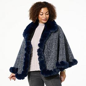 Vince Camuto Lurex Faux Fur Shawl