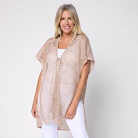 Vince Camuto Marled Knit Tie-Front Ruana