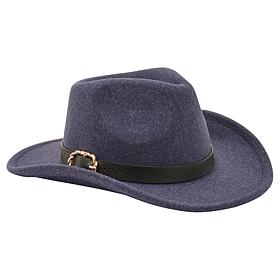 Vince Camuto Western Belted Felt Cowboy Hat