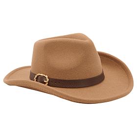 Vince Camuto Western Belted Felt Cowboy Hat