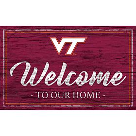 Virginia Tech University Team Color Welcome Sign - 11x19"