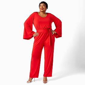 Vivica A. Fox Collection Bell-Sleeve Knit Jumpsuit