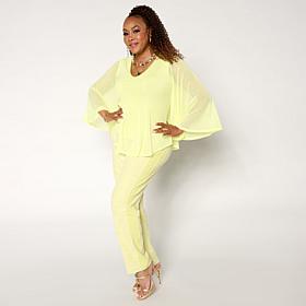 Vivica A. Fox Collection Boucle Straight Leg Pant