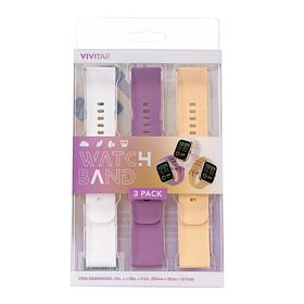 Vivitar Set of 3 Smart Watch Silicone Bands