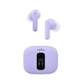 VYBZ Pro Wireless ANC Earbuds w/LED Display, Clear Case & Gift Box