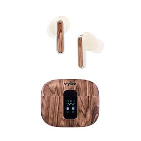 VYBZ Pro Wireless ANC Earbuds w/LED Display, Clear Case & Gift Box