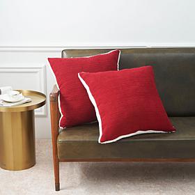 Warm & Coxy Luxe Chenille 2-piece 20" x 20" Decorative Pillow Set