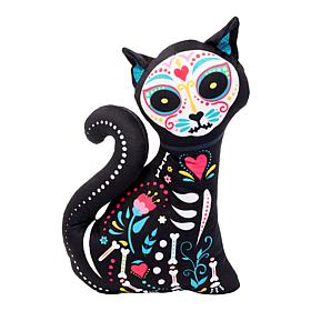 Warm & Cozy Day of the Dead Cat Decorative Pillow 
