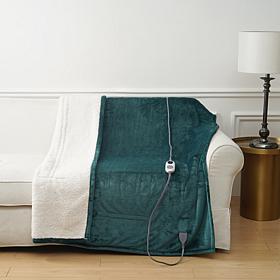 Warm & Cozy Plush to Sherpa Heated Throw