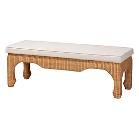 Wholesale Interiors bali and pari Abena Rattan Bench with Cushion