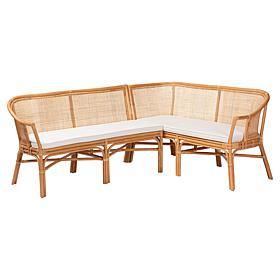 Wholesale Interiors bali and pari Adede Rattan Corner Bench Set