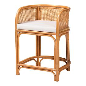 Wholesale Interiors bali and pari Aria Rattan Counter Stool w/Cushion
