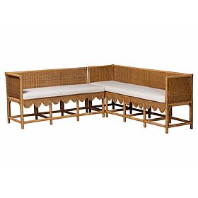 Wholesale Interiors bali and pari Seranay Bohemian Rattan 2pc Nook Set