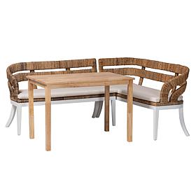 Wholesale Interiors bali and pari Ubud Dining Nook Set 3 Piece