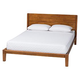 Wholesale Interiors Baxton Studio Aldith Walnut Queen Bed