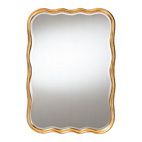 Wholesale Interiors Baxton Studio Fredrika Antique Scalloped Mirror