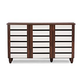 Wholesale Interiors Gisela 3-Door Wood Shoe Cabinet