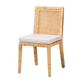 Wholesale Interiors Sofia Wood and Rattan Dining Chair