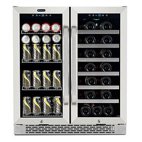 Whynter 30" Built-In French Door Dual Zone Wine and Can Refrigerator