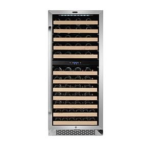 Whynter 92 Bottle Built-in Stainless Steel Dual Zone Wine Refrigerator