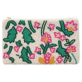 Wildflower San Tropez Beaded Cosmetic Coin Pouch