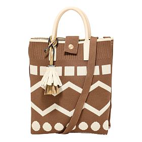 Wildflower Small Knit Crossbody Tote with Tassel