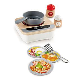 Wooden Fun Fan Fryer Kitchen Accessory 7 Piece Playset