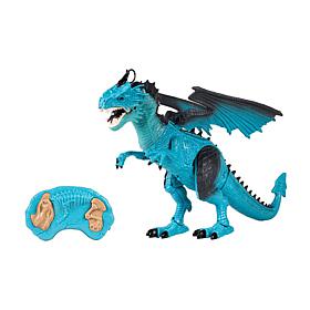 World Tech Toys Monster World Electric Walking Smoking RC Blue Dragon