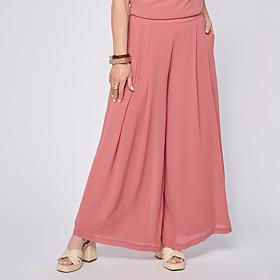 WynneCollection Chiffon Pleated Trousers