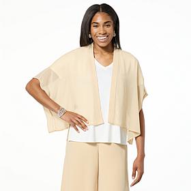 WynneCollection Dolman Sleeve Chiffon Shrug