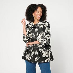 WynneCollection Floral Jacquard Blazer