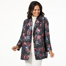 WynneCollection Floral Jacquard Peacoat