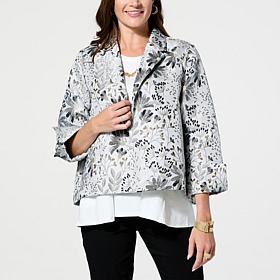 WynneCollection Floral Jacquard Topper