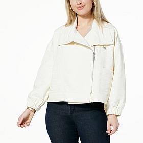 WynneCollection Jacquard Long-Sleeve Spring Jacket