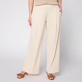 WynneCollection Rayon Blend Pleated Pant