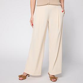 WynneCollection Rayon Blend Pleated Pant