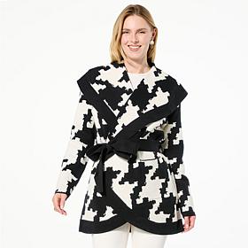 WynneCollection SoftKNIT Patterned Sweater Knit Coat