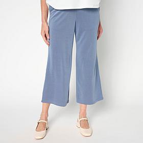 WynneCollection Sueded Jersey Cropped Pant