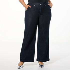 WynneDenim Wide-Leg Sailor Pant