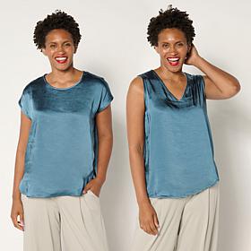 WynneLayers 2-pack Satin Tee & Tank Set