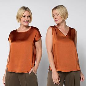 WynneLayers 2-pack Satin Tee & Tank Set