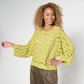 WynneLayers Chevron Open-Stitch Sweater