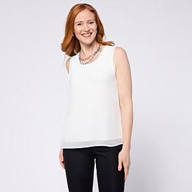 WynneLayers Chiffon and Rayon-Spandex Knit 2-pack Tank Set