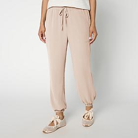 WynneLayers Chiffon Overlay Knit Jogger