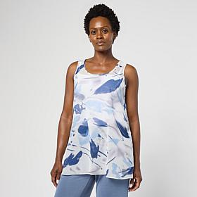 WynneLayers Chiffon Tank with Side Slits