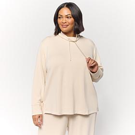 WynneLayers Cloud Knit Drawstring Neck Turtleneck