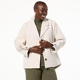 WynneLayers Dolman Sleeve Melton Jacket