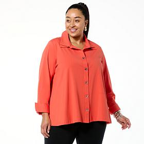 WynneLayers Double Collar Grommet Closure Shirt