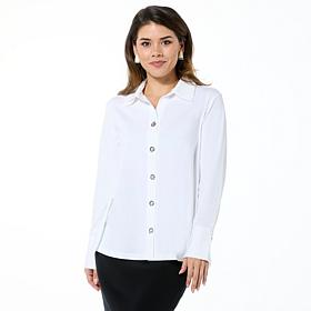WynneLayers Double Collar Grommet Closure Shirt